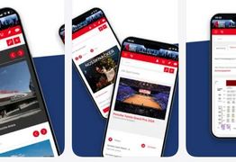 App-Store-Ansicht mit mehreren Smartphones nebeneinander, auf jedem eine andere Ansicht der App.