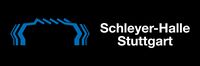 Logo der Hanns-Martin-Schleyer-Halle auf schwarzem Hintergrund